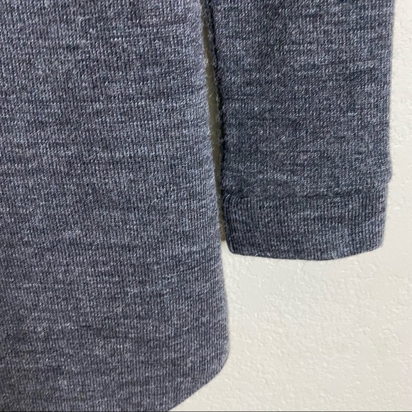 Reformation Flax Blend Fleece Knit Tunic Sweater Top Charcoal Gray - Picture 6 of 7